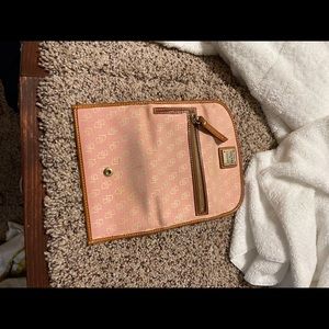 Donkey and Bourke pink and gold wallet